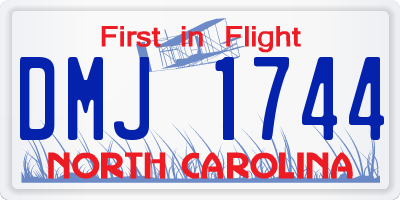 NC license plate DMJ1744