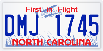 NC license plate DMJ1745