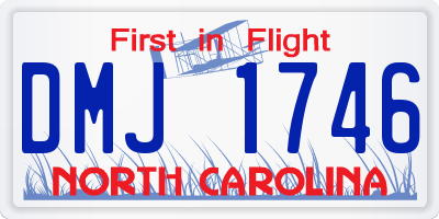 NC license plate DMJ1746