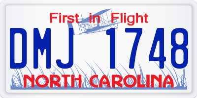 NC license plate DMJ1748
