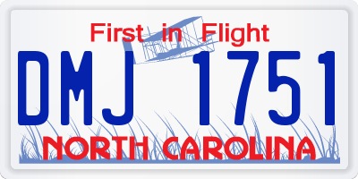 NC license plate DMJ1751