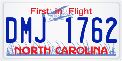 NC license plate DMJ1762