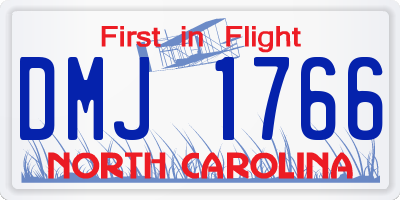 NC license plate DMJ1766
