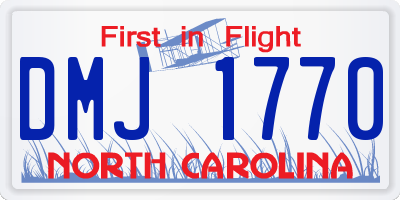 NC license plate DMJ1770