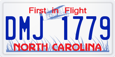 NC license plate DMJ1779