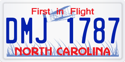 NC license plate DMJ1787