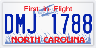 NC license plate DMJ1788