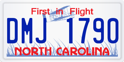 NC license plate DMJ1790