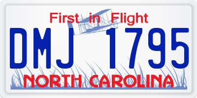 NC license plate DMJ1795