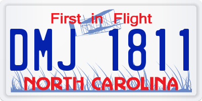 NC license plate DMJ1811