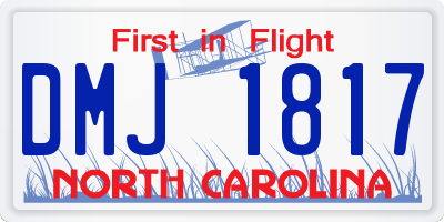 NC license plate DMJ1817