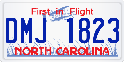 NC license plate DMJ1823