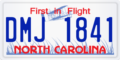 NC license plate DMJ1841