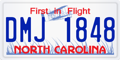NC license plate DMJ1848