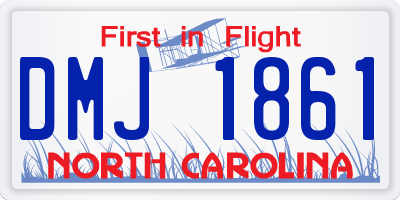 NC license plate DMJ1861