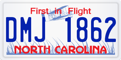 NC license plate DMJ1862