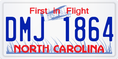 NC license plate DMJ1864