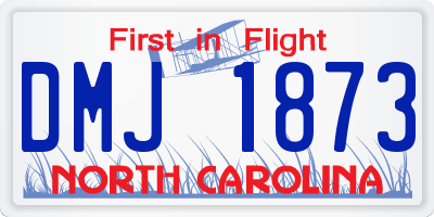 NC license plate DMJ1873
