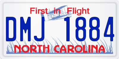 NC license plate DMJ1884