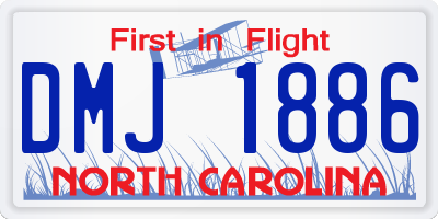 NC license plate DMJ1886