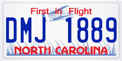 NC license plate DMJ1889