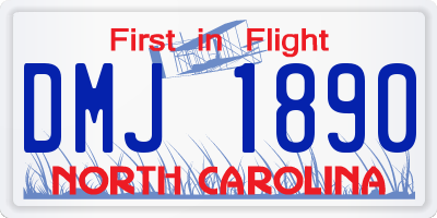 NC license plate DMJ1890
