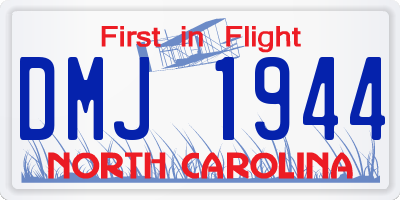 NC license plate DMJ1944