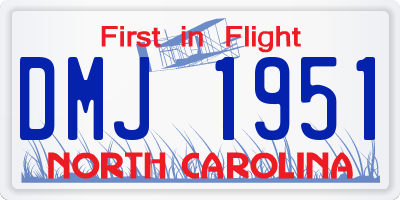 NC license plate DMJ1951