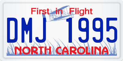 NC license plate DMJ1995