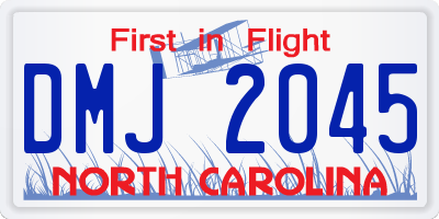 NC license plate DMJ2045