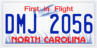 NC license plate DMJ2056