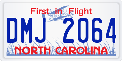 NC license plate DMJ2064