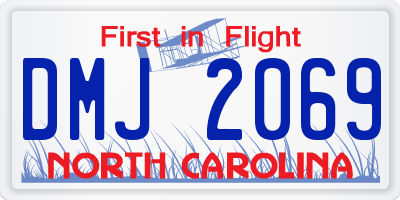 NC license plate DMJ2069