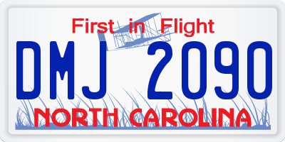 NC license plate DMJ2090