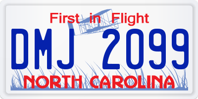 NC license plate DMJ2099