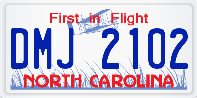 NC license plate DMJ2102