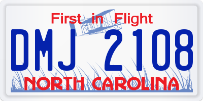 NC license plate DMJ2108