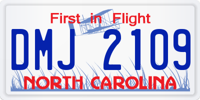 NC license plate DMJ2109