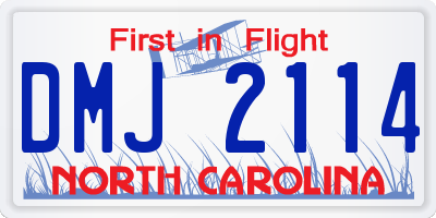 NC license plate DMJ2114