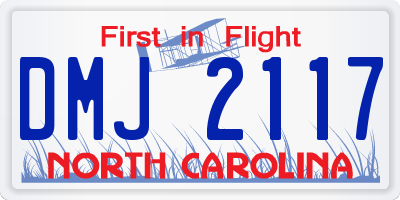 NC license plate DMJ2117