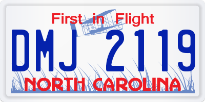 NC license plate DMJ2119