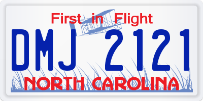 NC license plate DMJ2121