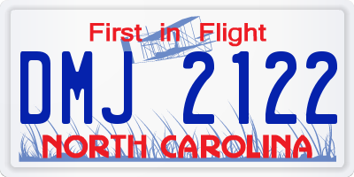 NC license plate DMJ2122