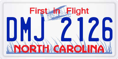 NC license plate DMJ2126