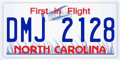 NC license plate DMJ2128