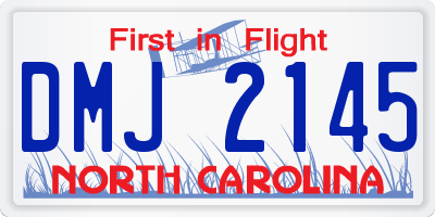 NC license plate DMJ2145