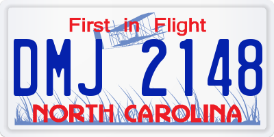 NC license plate DMJ2148