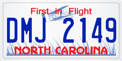 NC license plate DMJ2149