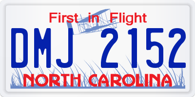 NC license plate DMJ2152