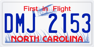 NC license plate DMJ2153